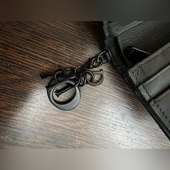 Christian Dior Black Mini Lady Dior Compact Wallet - Picture 7 of 9